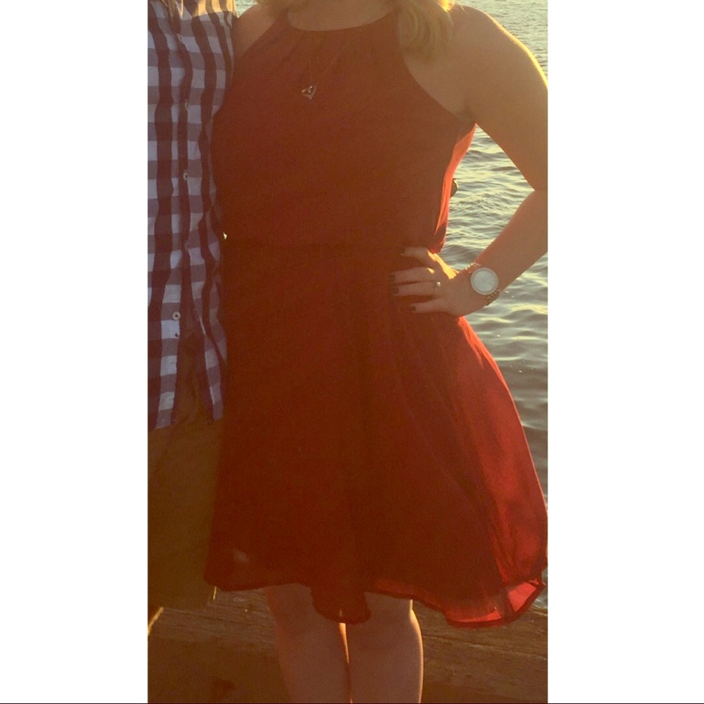 Dark red cocktail dress! Only worn 2x